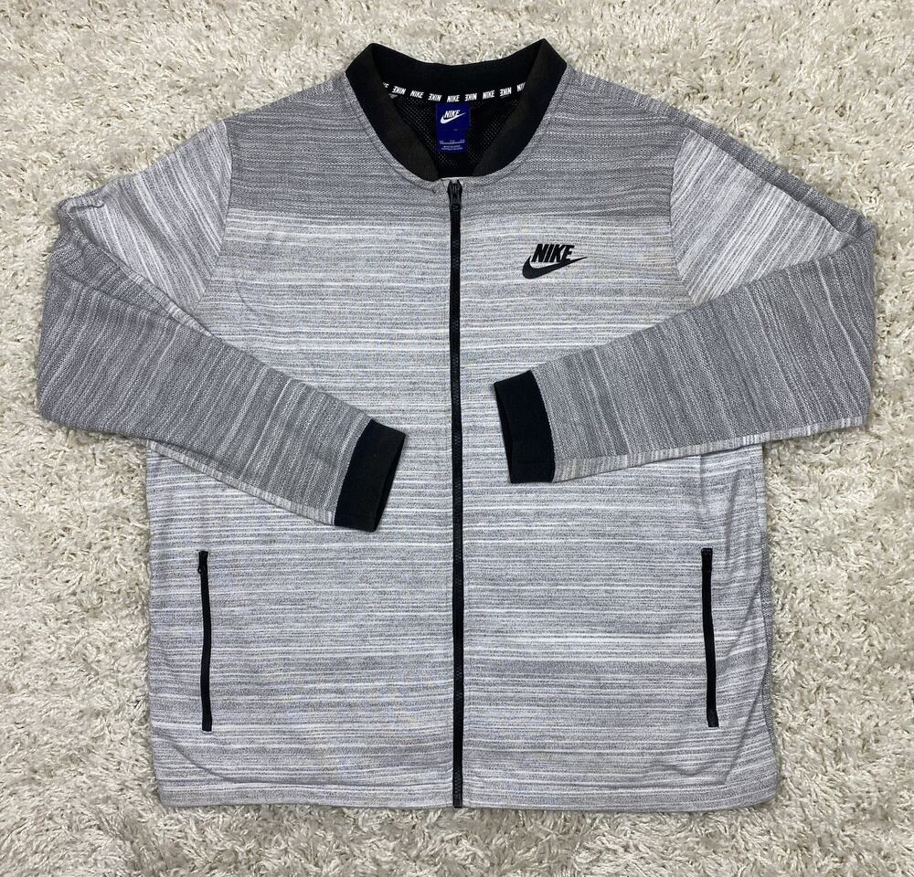 Nike Sportswear Tech Fleece Full Zip Jacket Men's XXL Gray Heather Zip Pockets